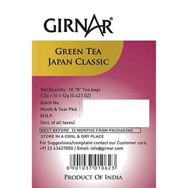 GIRNAR- Green Tea Japan Classic -10 Tea Bags